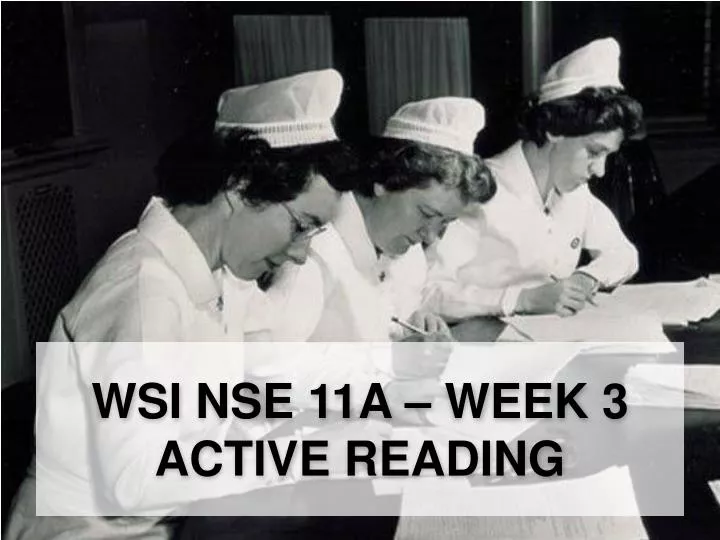 wsi nse 11a week 3 active reading
