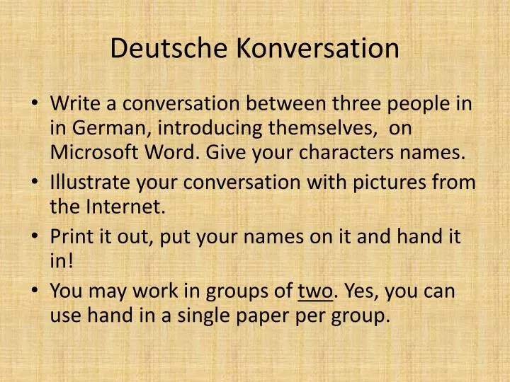 deutsche konversation
