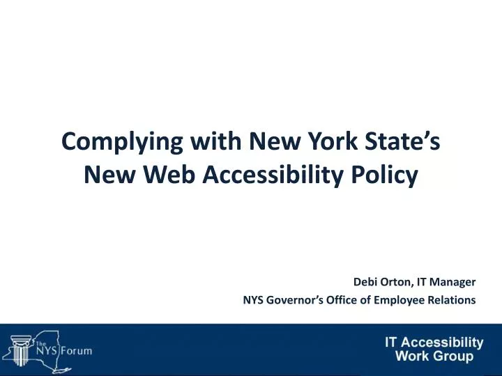 complying with new york state s new web accessibility policy
