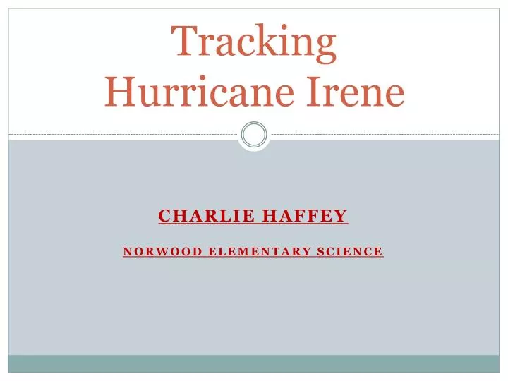 tracking hurricane irene