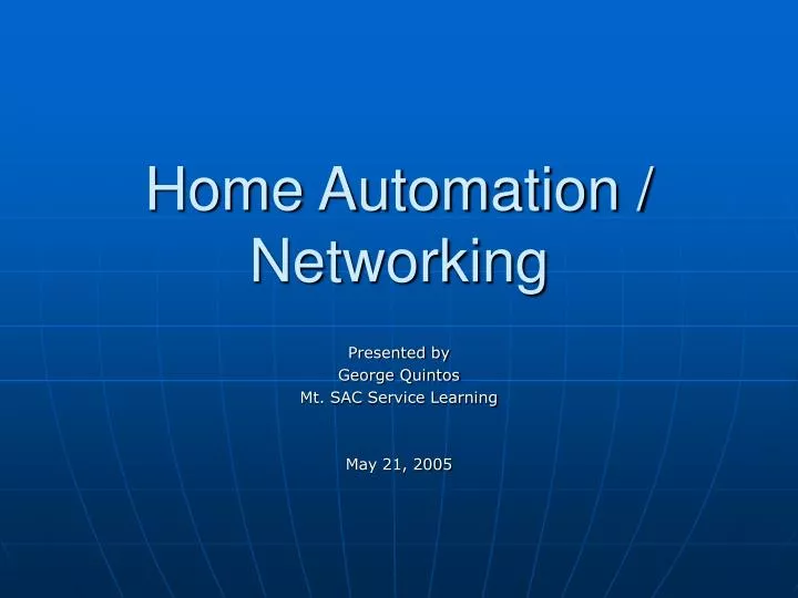 home automation networking