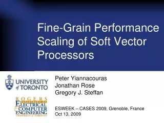 Fine-Grain Performance Scaling of Soft Vector Processors