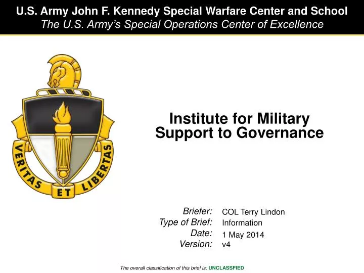 institute for military support to governance