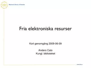 fria elektroniska resurser