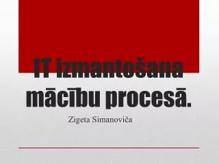 it izmanto ana m c bu proces