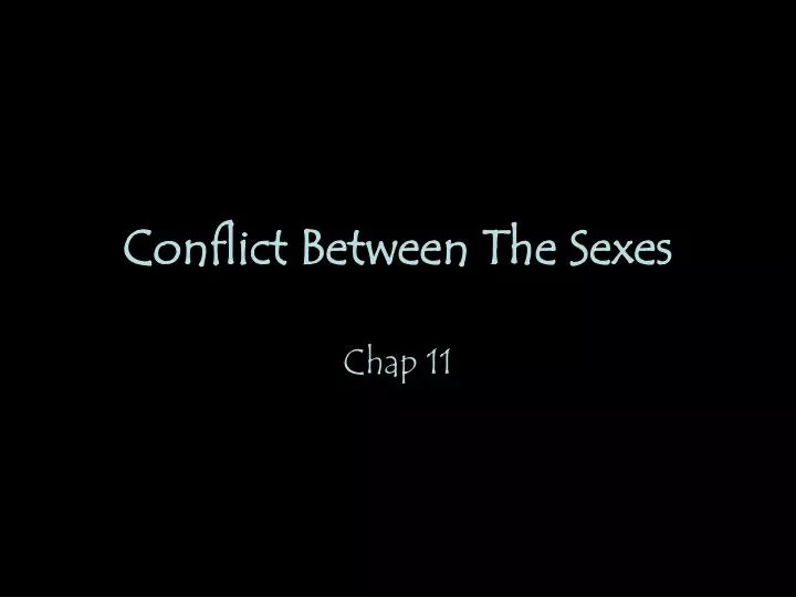 conflict between the sexes