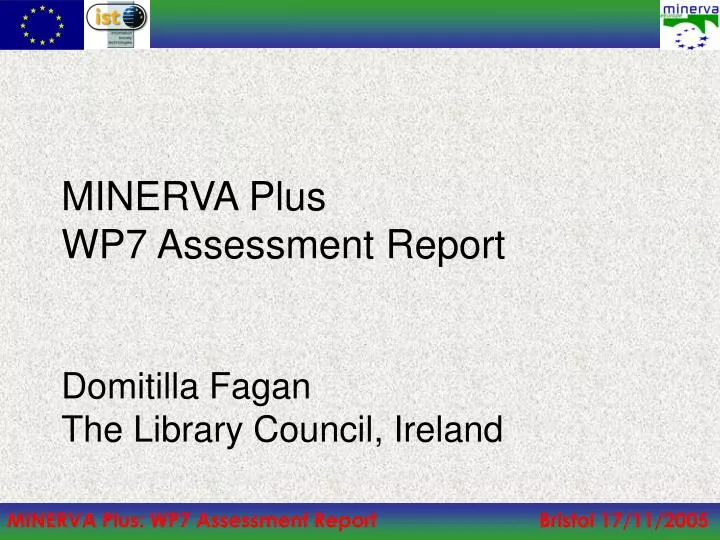 minerva plus wp7 assessment report domitilla fagan the library council ireland