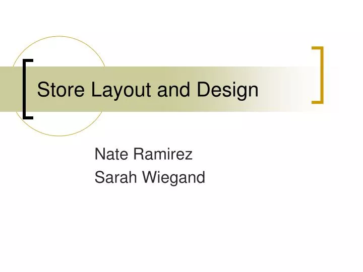 store layout and design