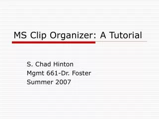 ms clip organizer a tutorial