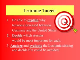 Learning Targets