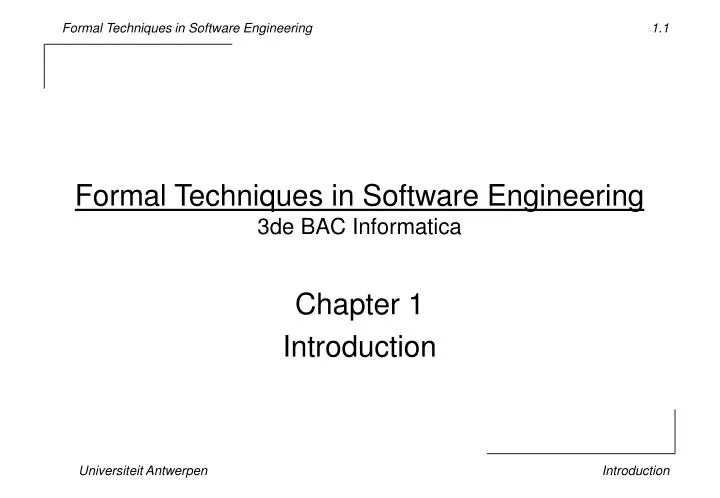 formal techniques in software engineering 3de bac informatica