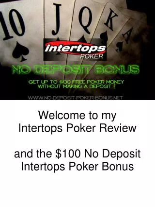 Intertops Review - $100 Intertops Poker Bonus No Deposit