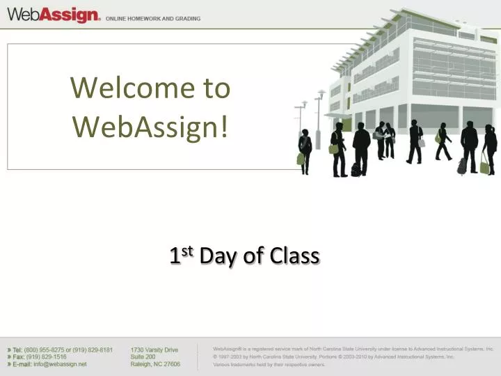 welcome to webassign