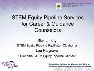 STEM Equity Pipeline Services for Career &amp; Guidance Counselors