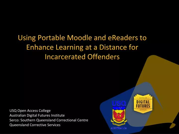 using portable moodle and ereaders to enhance learning at a distance for incarcerated offenders