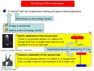 1 st and 2 nd laws are fundamental unifying principles of thermodynamics