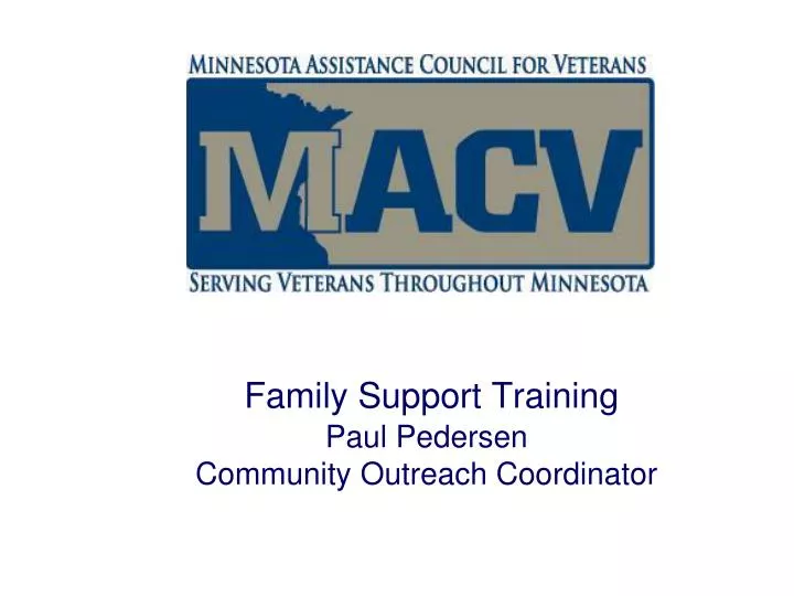 family support training paul pedersen community outreach coordinator
