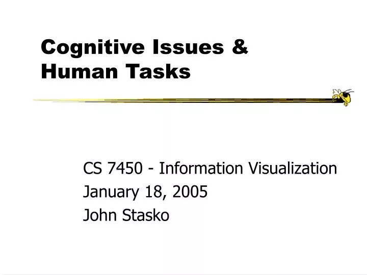 cognitive issues human tasks