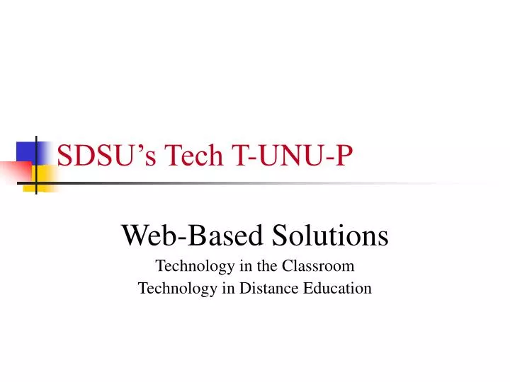 sdsu s tech t unu p