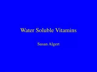 water soluble vitamins