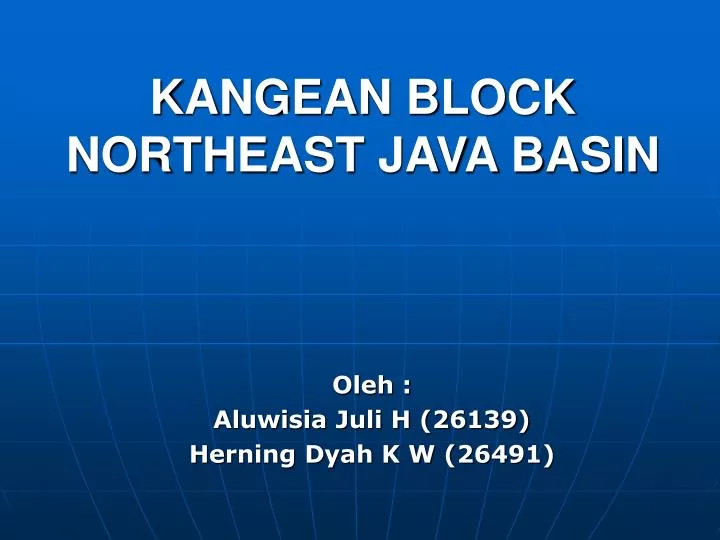 kangean block northeast java basin