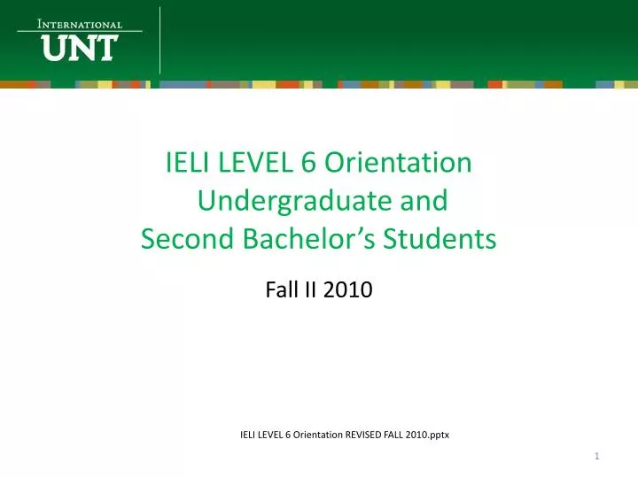ieli level 6 orientation undergraduate and second bachelor s students