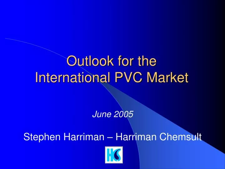 outlook for the international pvc market