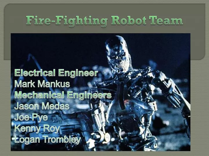 fire fighting robot team