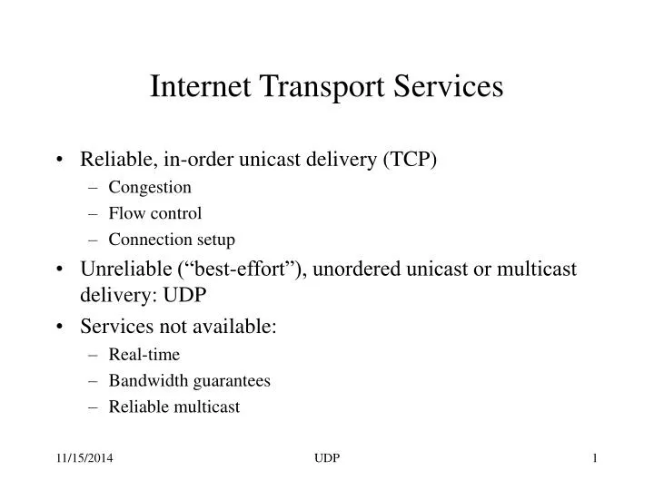 internet transport services