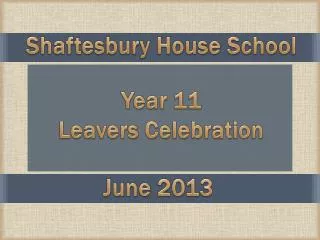 Year 11 Leavers Celebration