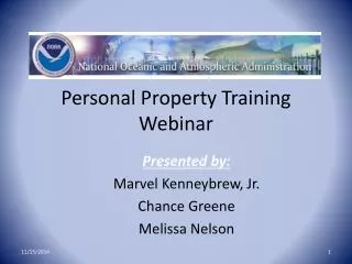 Personal Property Training Webinar