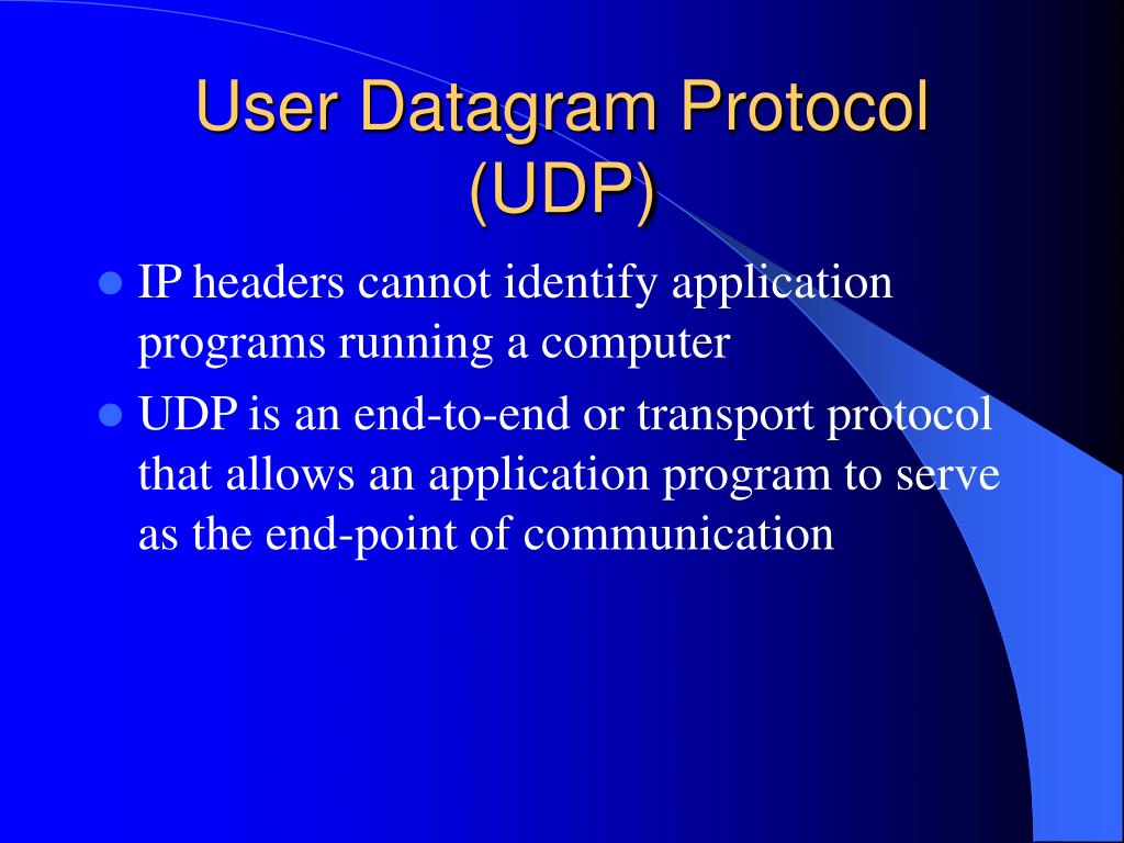 PPT - User Datagram Protocol (UDP) PowerPoint Presentation, free ...