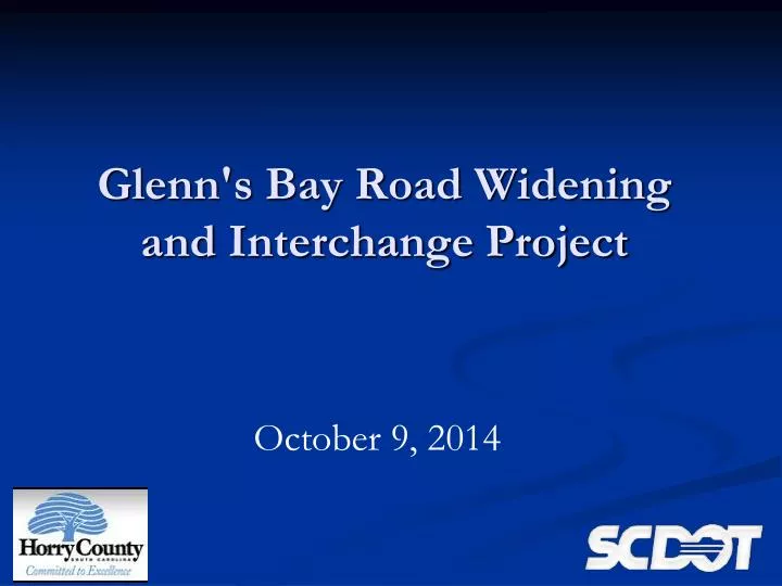 glenn s bay road widening and interchange project