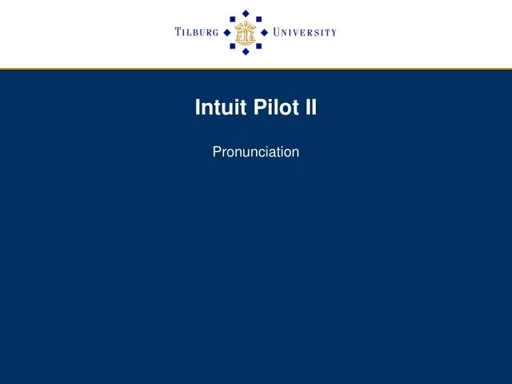 intuit pilot ii