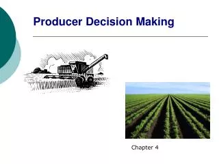 Producer Decision Making