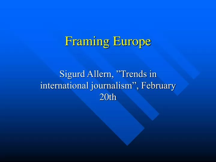 framing europe