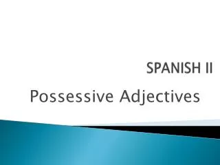 spanish ii
