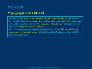 vejforhold