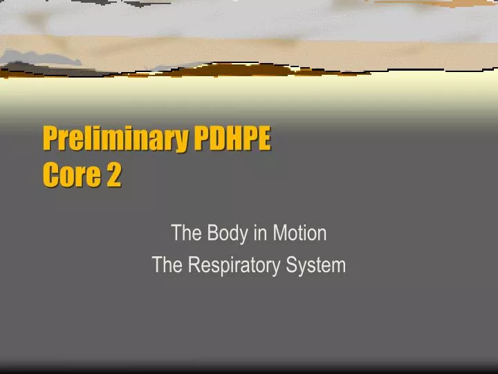 preliminary pdhpe core 2