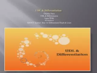UDL &amp; Differentiation