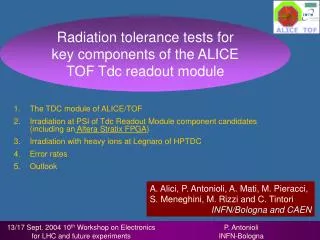 The TDC module of ALICE/TOF