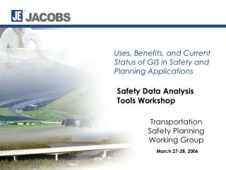 Safety Data Analysis Tools Workshop