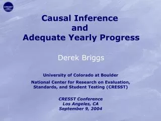 Causal Inference and Adequate Yearly Progress