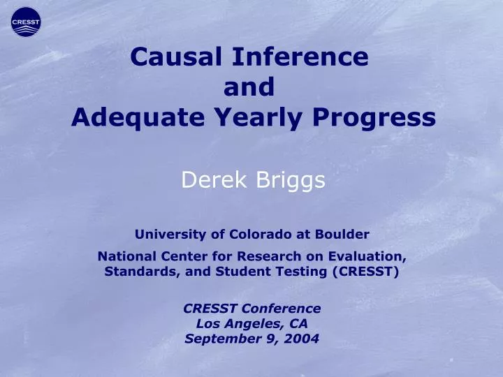 causal inference and adequate yearly progress