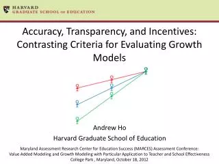 Accuracy, Transparency, and Incentives: Contrasting Criteria for Evaluating Growth Models