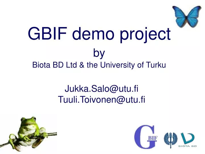 gbif demo project by biota bd ltd the university of turku