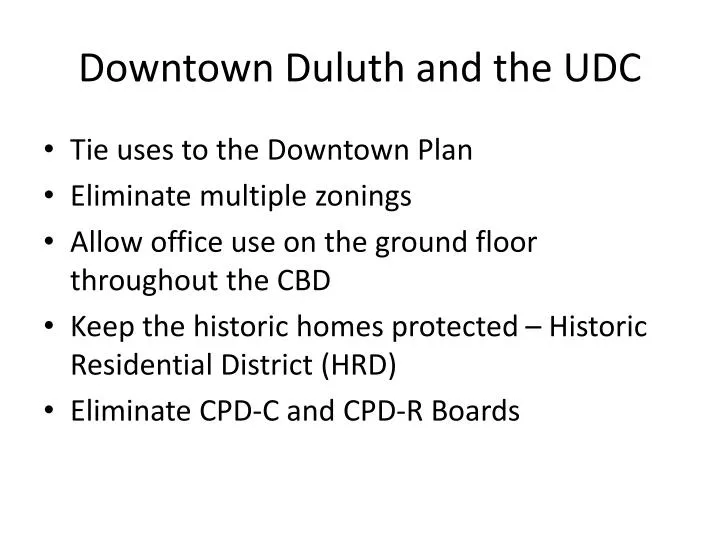 downtown duluth and the udc