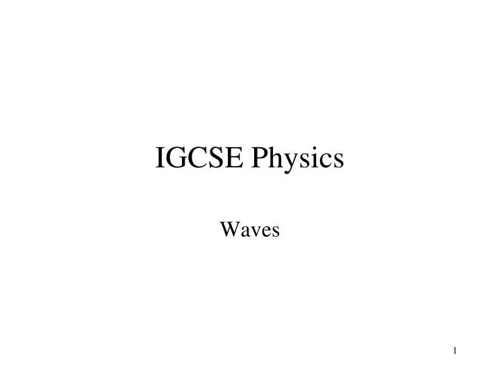 igcse physics