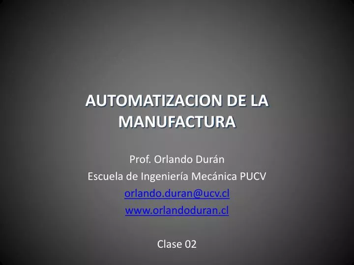 automatizacion de la manufactura