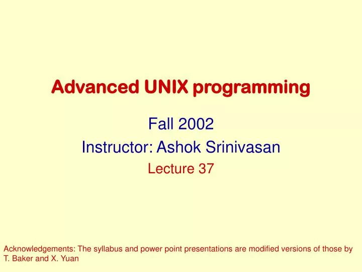 advanced unix programming
